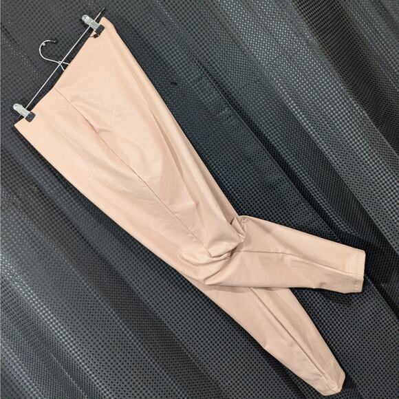 NWOT! EXPRESS! POSH PINK VEGAN LEATHER SKINNY PANTS, SLACKS, TROUSERS! SZ L - Picture 8 of 8